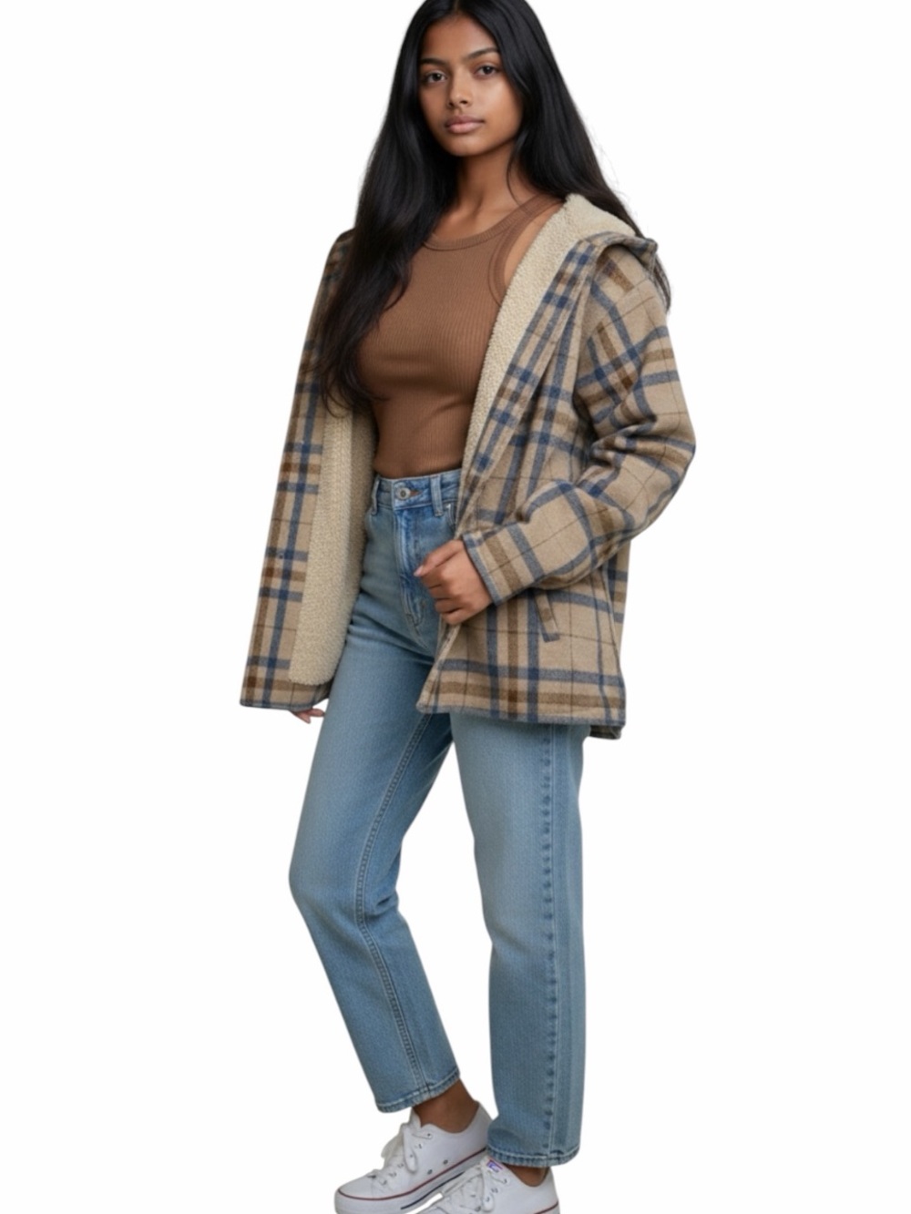 **NWT** entro Wool Blend Plaid Jacket